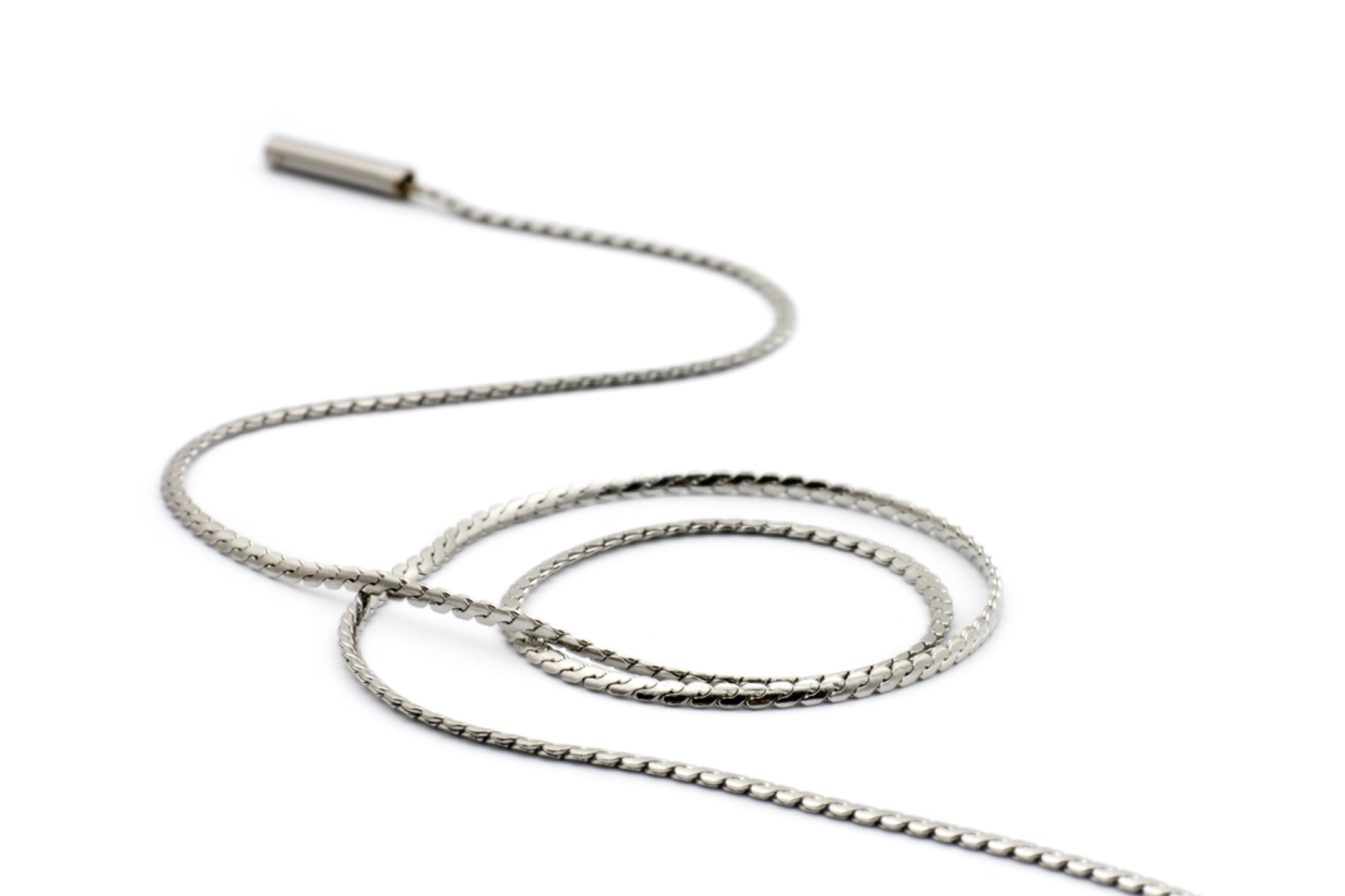 Panzer Edelstahl.1,2 mm, 45 cm, Verschluss Doppelclip, in verschiedenen L&auml;ngen erh&auml;ltlich