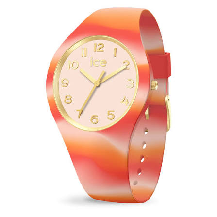 Dit is een horloge van het merk Ice-Watch. De bandkleur van dit horloge is roze-oranje