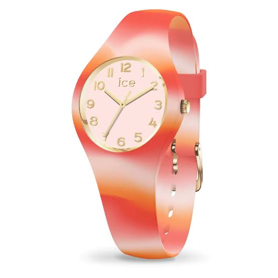Dit is een horloge van het merk Ice-Watch. De bandkleur van dit horloge is roze-oranje
