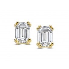 Oorringen 18 kt met zirconia