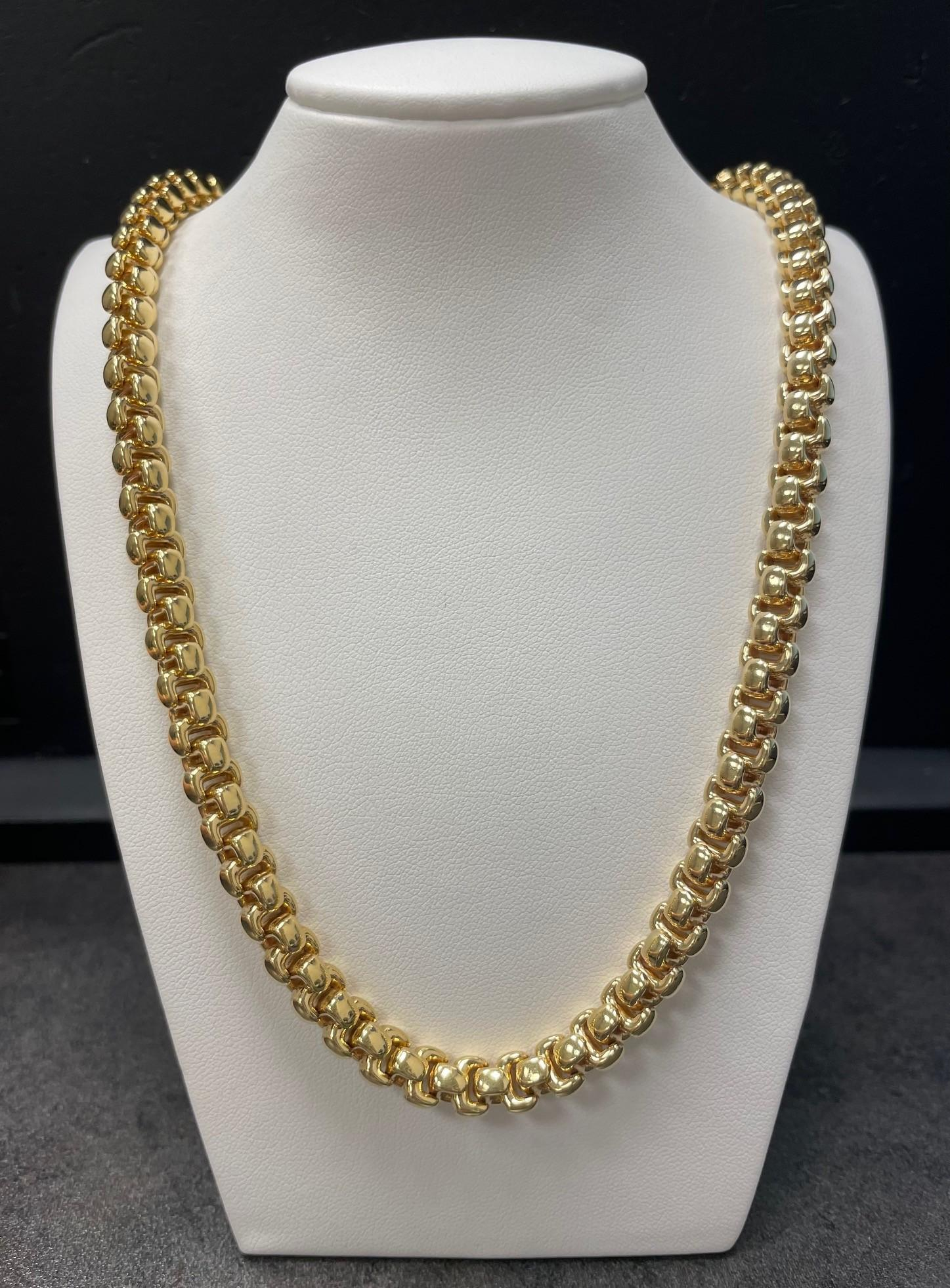 14 Karaat massief gouden collier van hoge kwaliteit met stevig slot. 