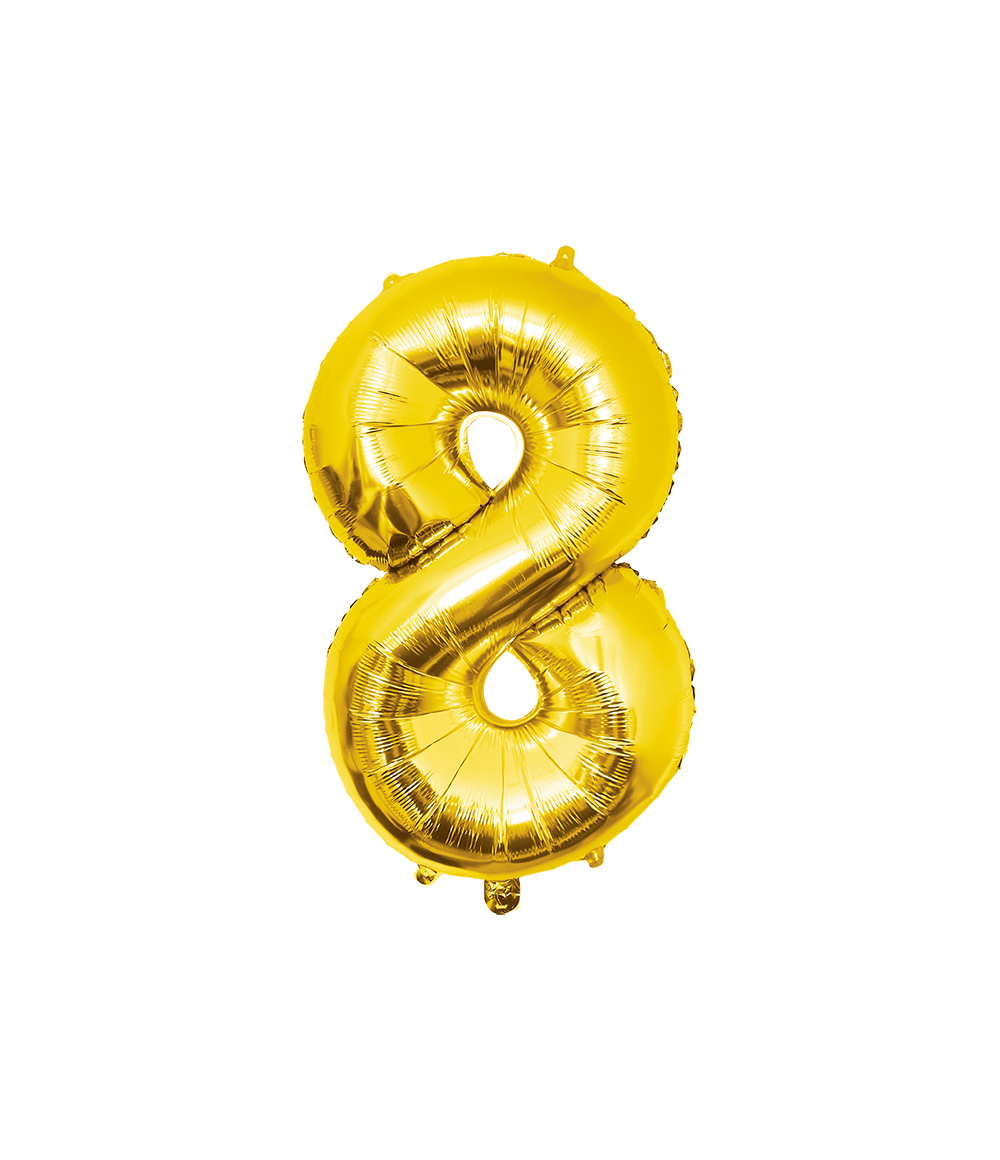 Met de Foil Balloon 86 cm - No.8 Gold uit de Basic collectie van Paper Dreams maak je van iedere mijlpaal een onvergetelijk moment. Dankzij het royale formaat van 86 cm en de luxe gouden afwerking is deze cijferballon een echte blikvanger voor verjaardagen, jubilea en feestelijke jaartallen.

De gouden folieballon cijfer 8 wordt geleverd inclusief rietje om de ballon eenvoudig op te blazen en is geschikt voor zowel helium als lucht. De ballon is bijzonder populair voor een 18e verjaardag, maar vormt ook een stijlvolle toevoeging aan een 80e verjaardag of andere indrukwekkende cijfercombinaties. Door de karakteristieke vorm valt hij extra op in een photobooth of fotohoek.

Combineer deze 86 cm gouden cijferballon met bijpassende party curtains, vlaggenlijnen en andere folieballonnen uit de Foil Balloons 86 cm collectie en cre&euml;er eenvoudig een complete feestdecoratie die gegarandeerd indruk maakt.