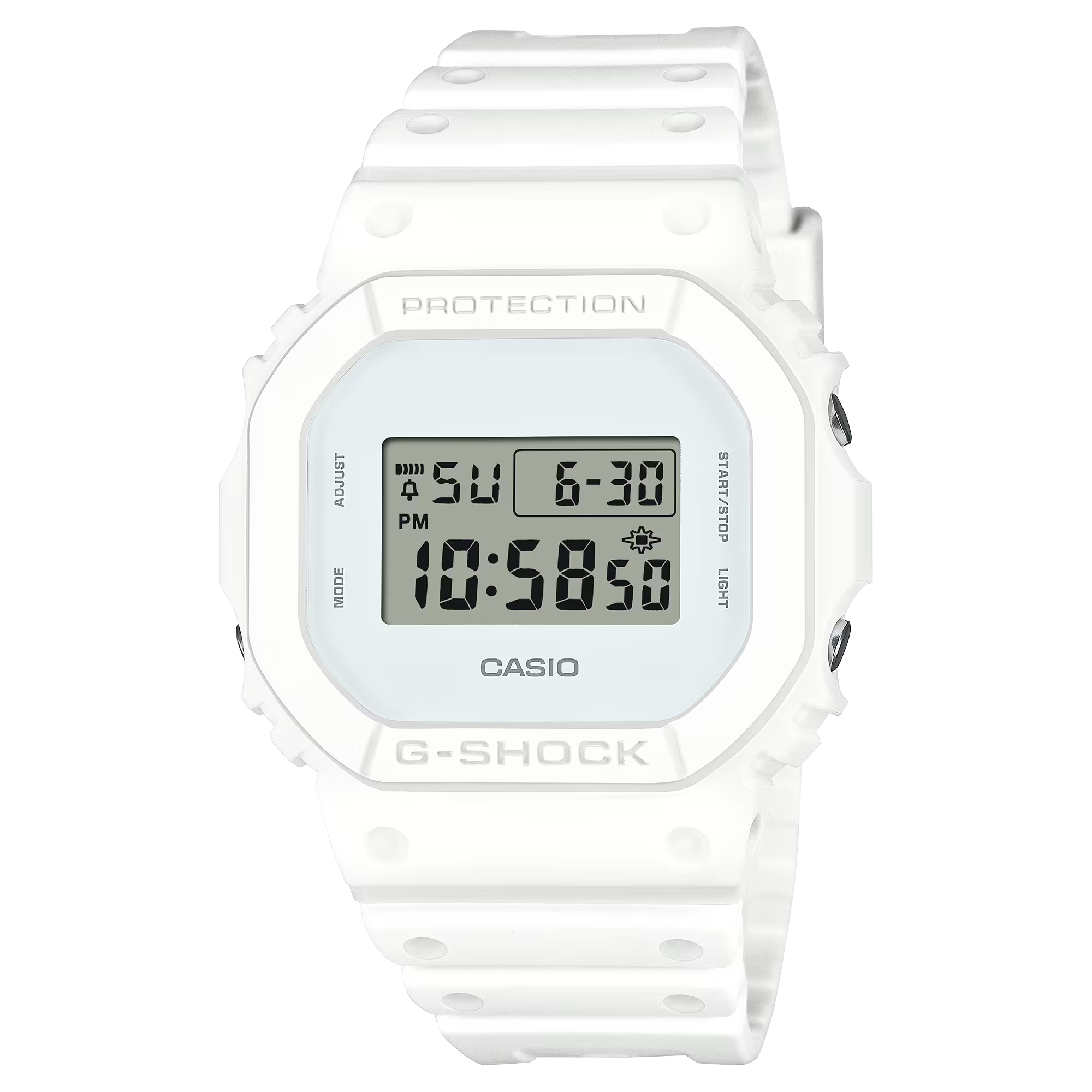 Casio digitaal horloge wit DW-5600WW-7ER