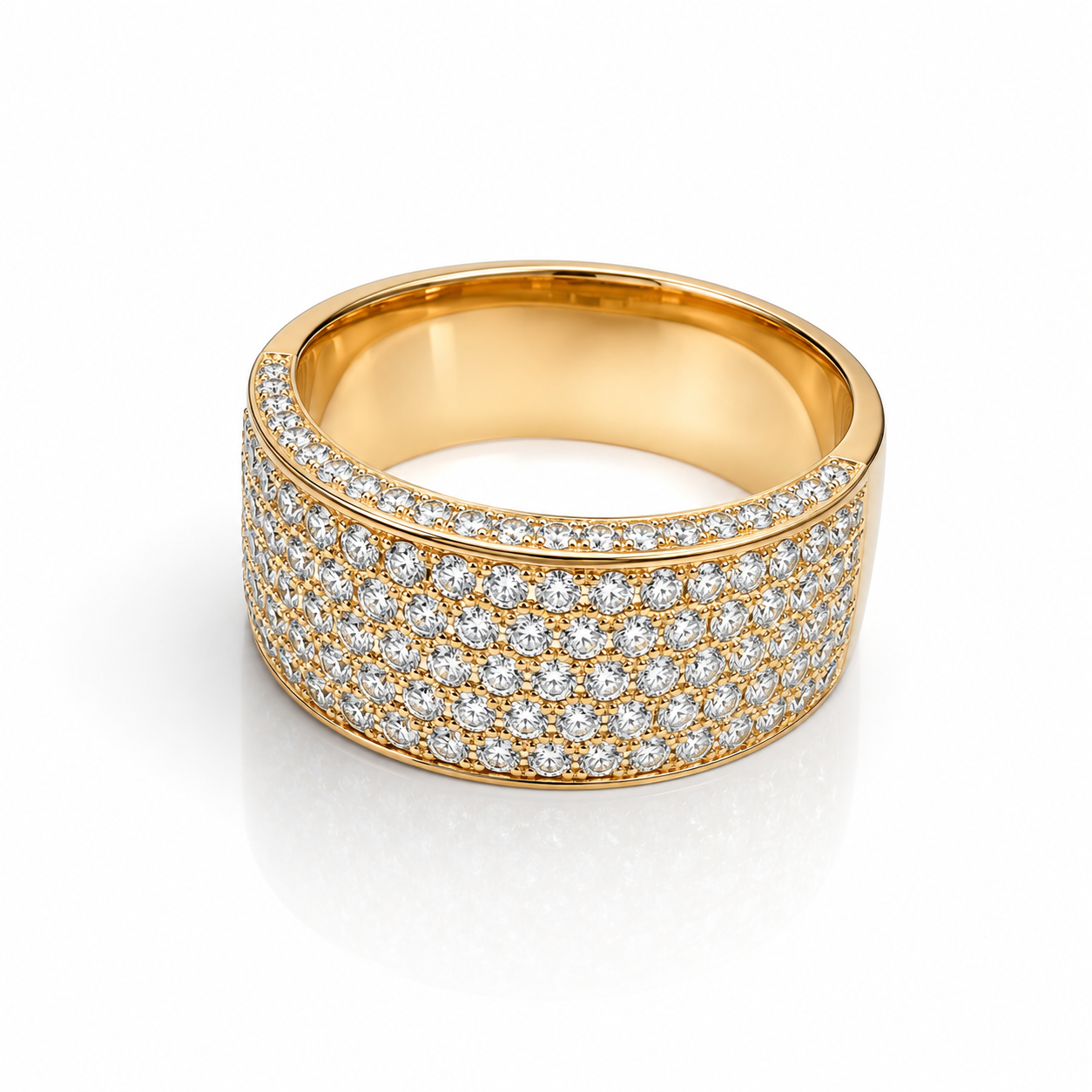 Geelgouden pav&eacute; ring 2,04 ct H/SI maat 18.75 | C15.0142.14YD82