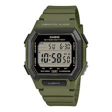 Die Casio Herrenuhr W-738H-3AVEF ist eine digitale Armbanduhr in Gr&uuml;n mit rechteckigem Geh&auml;use aus Plastik-Silikon. Sie verf&uuml;gt &uuml;ber eine Datumsfunktion und misst 40 mm. Tragen Sie diese moderne Uhr l&auml;ssig oder sportlich, sie ist ideal f&uuml;r den t&auml;glichen Gebrauch und dank ihrer robusten Materialien besonders alltagstauglich.