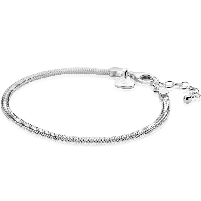 ZINZI ZIA2847 zilver armband platte slang