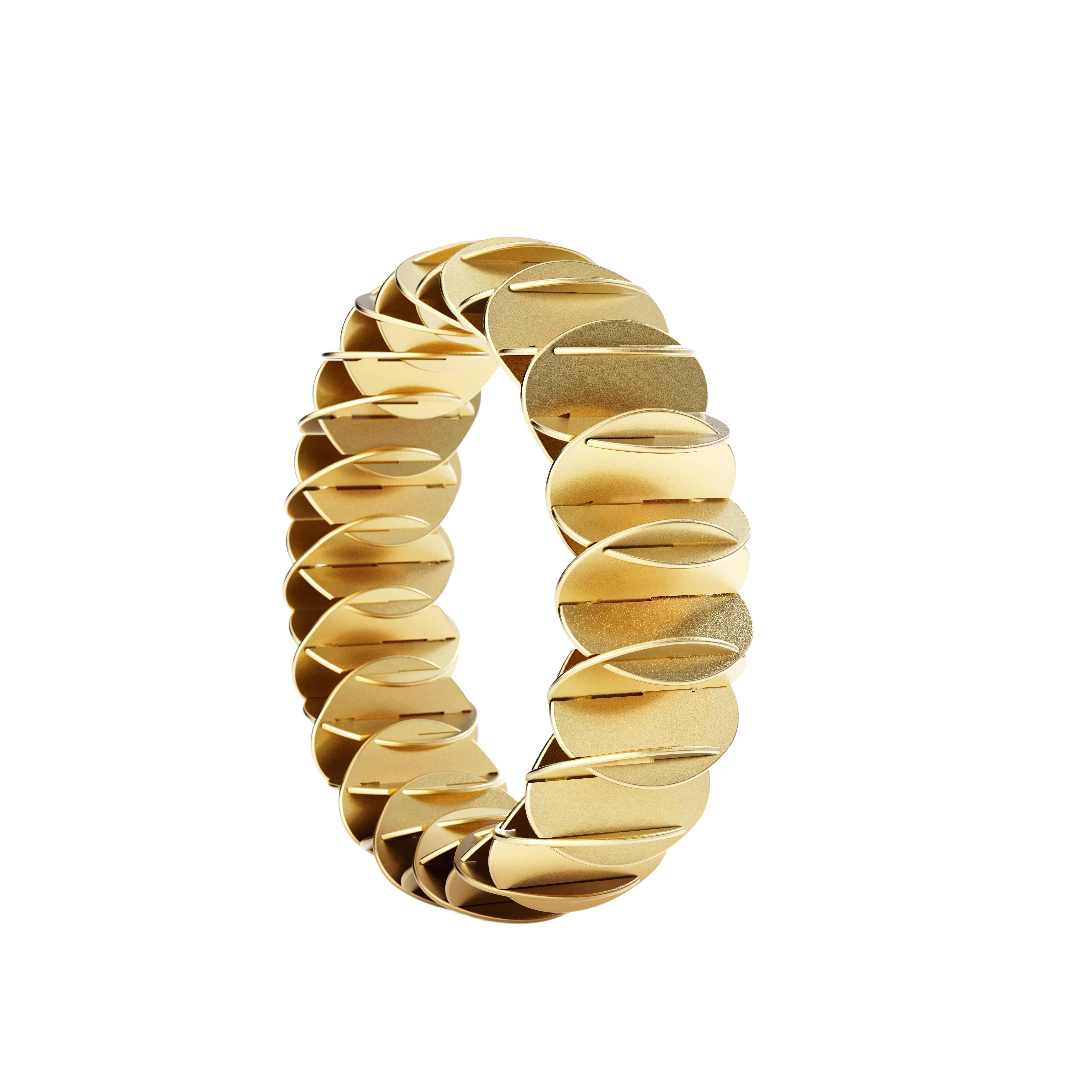 Een 18 krts geelgouden ring Niessing Phoenix 7,2mm breed.
