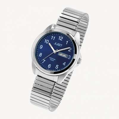 Die Just Watch HAU Zugband Quarz (Modellnummer JU20199-003) ist eine stilvolle Armbanduhr mit 40 mm Edelstahlgeh&auml;use und silberfarbenem Armband. Sie verf&uuml;gt &uuml;ber ein rundes Saphirglas, ein blaues Zifferblatt mit arabischen Ziffern und eine Datumsanzeige. Ideal f&uuml;r den t&auml;glichen Gebrauch. Am besten zu formellen oder semi-formellen Anl&auml;ssen tragen. Kein Lichtfunktion.