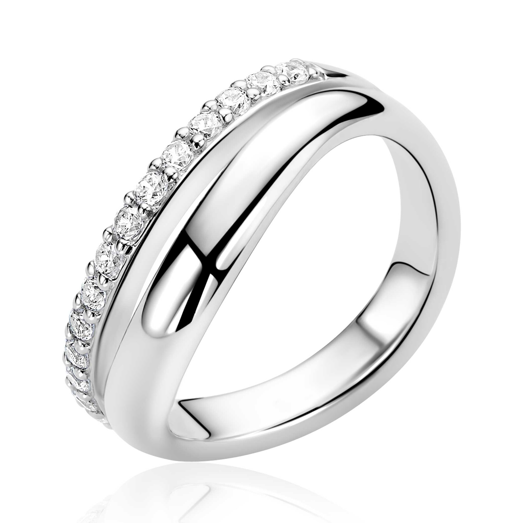 De Zinzi ring multi-look met zirconia, model ZIR2902-56, is een prachtig sieraad. Deze ring, maat 54, is voorzien van fonkelende zirconia-stenen en biedt veelzijdige draagopties dankzij het multi-look ontwerp. Draag deze stijlvolle ring als statement accessoire voor een elegante look, zowel dagelijks als bij speciale gelegenheden.