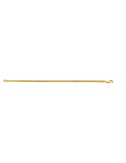 GEELGOUDEN ARMBAND ZILVEREN KERN SLANG 1.8MM 19CM