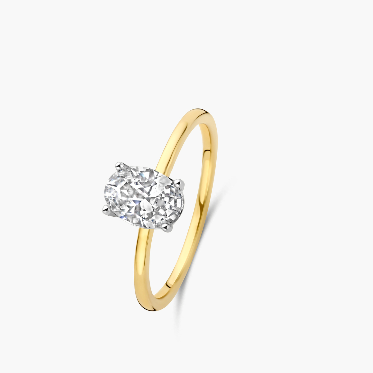 Solitair met labgrown diamond van 1.58 ct
