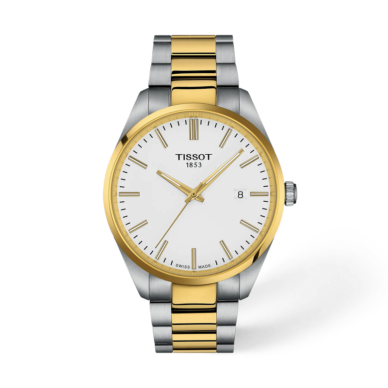 De Tissot PR100 T1504102201100 is een elegante herenhorloge, met een roestvrijstalen kast en band in goud-zilver. Voorzien van een witte wijzerplaat met streepindexen, saffierglas en Zwitserse quartz-uurwerk. Het horloge is waterdicht tot 10 ATM en bevat een datumaanduiding. Draag het bij formele en semi-formele gelegenheden voor een verfijnde uitstraling.