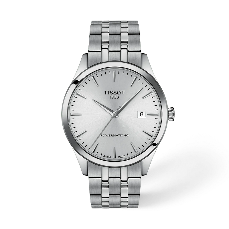 De Tissot Classic Dream T1584071103100 is een stijlvolle herenhorloge met een 40mm roestvrijstalen kast en zilverkleurige wijzerplaat. Het horloge heeft een automatisch Zwitsers uurwerk, saffierglas en is waterbestendig tot 5 ATM. Met zijn elegante zilverkleurige roestvrijstalen band is het perfect voor dagelijks gebruik en formele gelegenheden. Draag het met zowel zakelijke als casual kleding.
