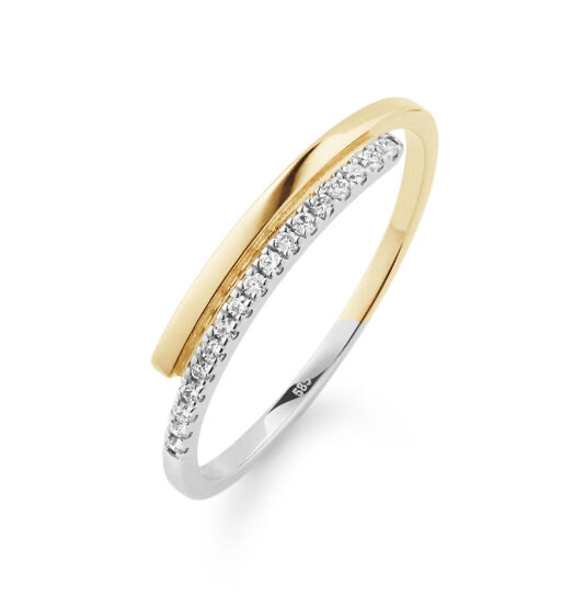 De Infini No. 7 ring is een moderne klassieker met een tijdloze uitstraling. De combinatie van wit- en geelgoud vloeit harmonieus samen in een elegant ontwerp, waarbij een rij briljant geslepen lab-grown diamanten (totaal 0.09 ct) subtiel langs de ringband schittert. Deze bicolor ring, vervaardigd uit gerecycled 9 karaat goud, symboliseert balans en verbinding. Een duurzaam sieraad dat moeiteloos stijl en betekenis verenigt.
