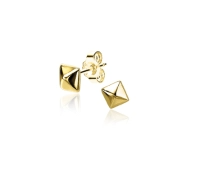 ZINZI zlv. oorknopjes geel verguld studs 3mm