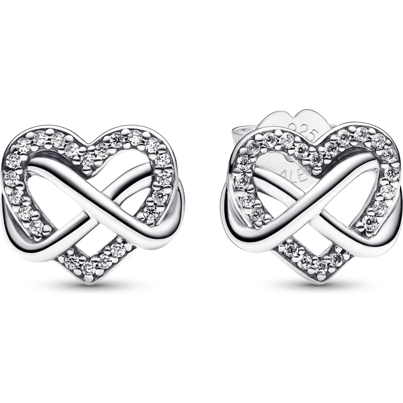 De Sprankelende Oneindigheid Hart Oorknopjes vertegenwoordigen de eeuwige liefde die familie met elkaar verbindt en zijn een betekenisvol geschenk voor je dierbaren. Elk sterlingzilver oorsieraad heeft een opengewerkt hartmotief met sprankelende stenen langs de rand en een asymmetrisch oneindigheidssymbool dat om het hart draait. Deze oorbellen zijn verkrijgbaar als paar. Draag ze om je waardering voor een geliefde te tonen of geef cadeau aan iemand die je na aan het hart ligt.