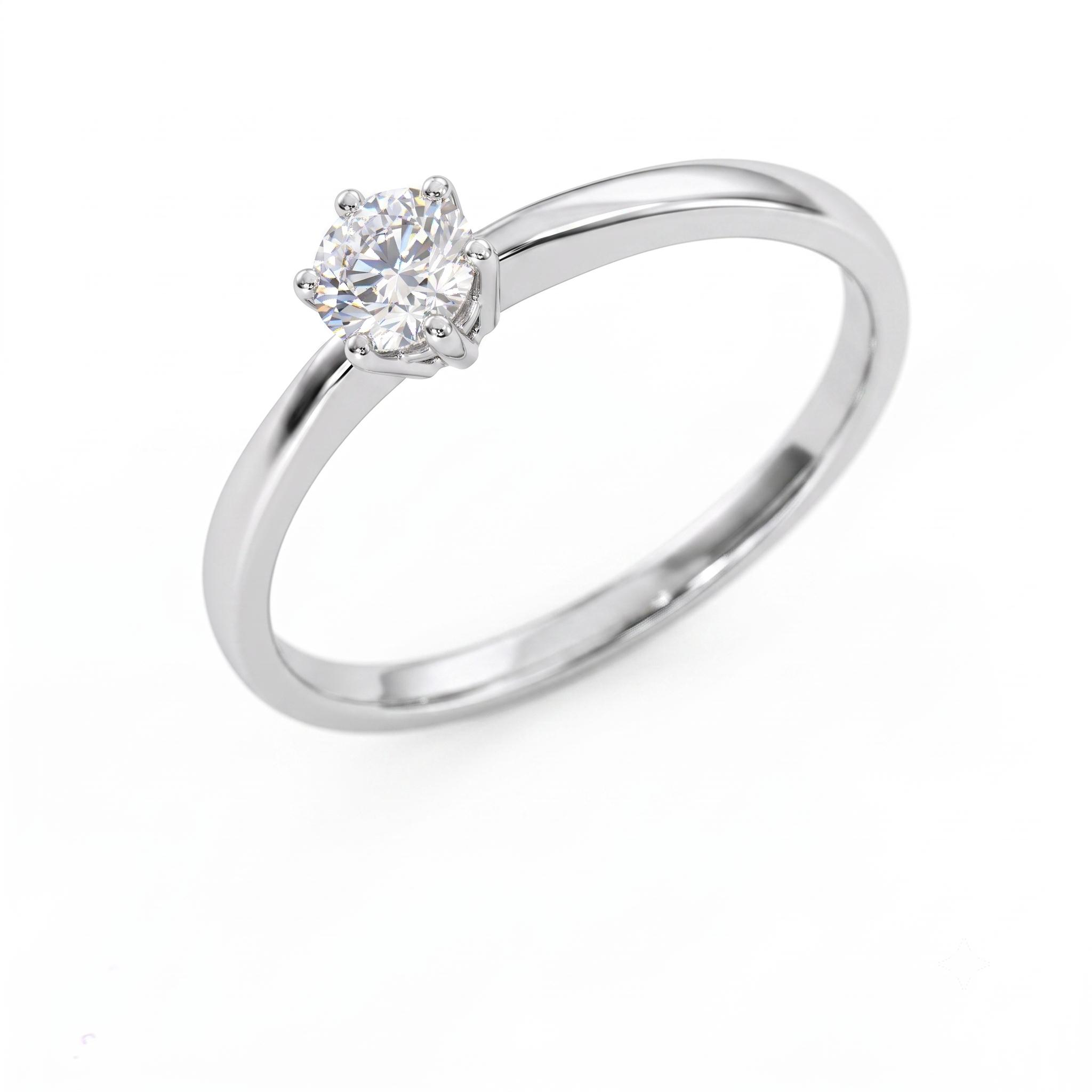 verlovingsring met heel mooie briljant van 0.70ct