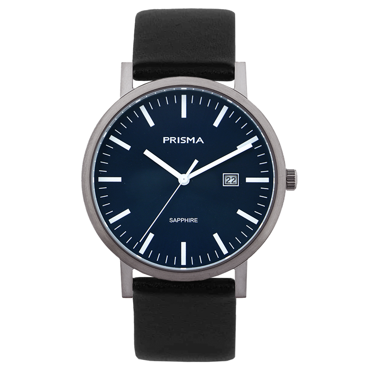 Prisma heren P3010  horloge titanium saffierglas 5 ATM met datum

Algemeen
Geslacht: heren
Model: P.3010

Voordelen
band echt leer zwart
wijzerplaat blauw met witte streepjes
kast geschikt voor mensen met een allergie
draagcomfort door licht gewicht
glas is zeer krasvast
slimeline model (minder dan 8 mm dik)
designed in the Netherlands
maat kast 39mm (breedte) 7,61mm (dikte)

