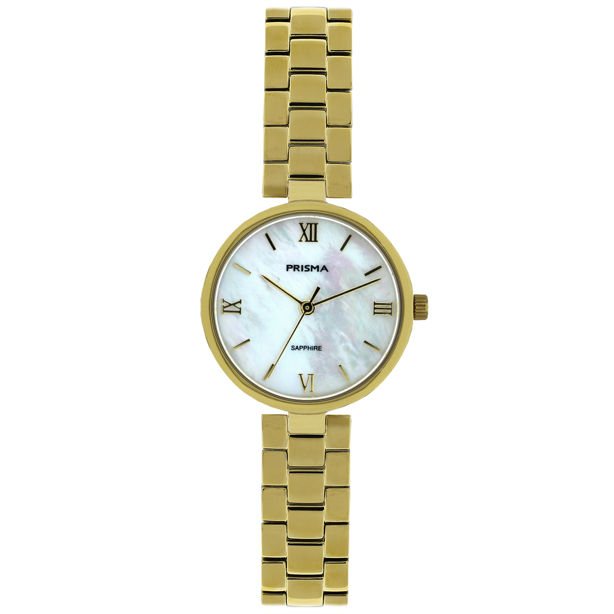 Prisma horloge P3027 dames titanium saffierglas 5 ATM parelmoer wijzerplaat

Algemeen
Geslacht: dames
Model: P.3027

Voordelen
- band titanium goudkleurig
- wijzerplaat parelmoer met zilvere streepjes
- geschikt voor mensen met een allergie- draagcomfort door licht gewicht
- glas is zeer krasvast
- duidelijke tijdsweergave
- waterdicht: handenwassen, regen
- quartz
- maat kast 28,03mm (breedte) 6,54mm (dikte)

