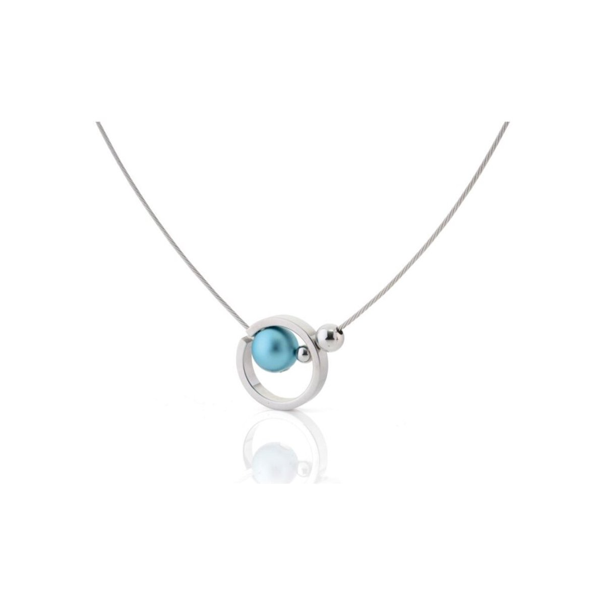 Collier silver blue with aluminium