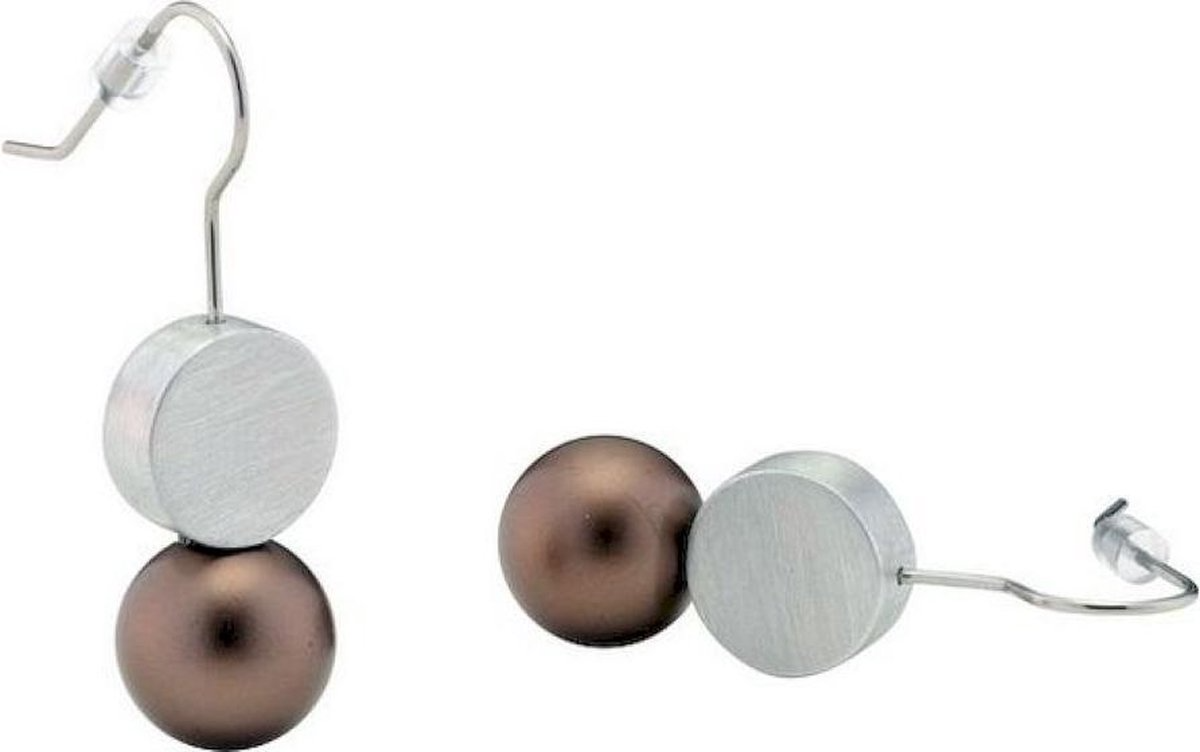 Oorhangers aluminium matte brown