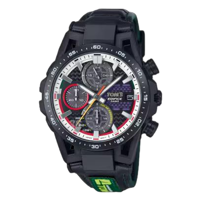 Casio Edifice Herrenuhren Ziffernblatt: Dunkel Beleuchtetes Display  Leder Solar 100 Meter Ref.-Nr.: EFS-S641TMS-1AER