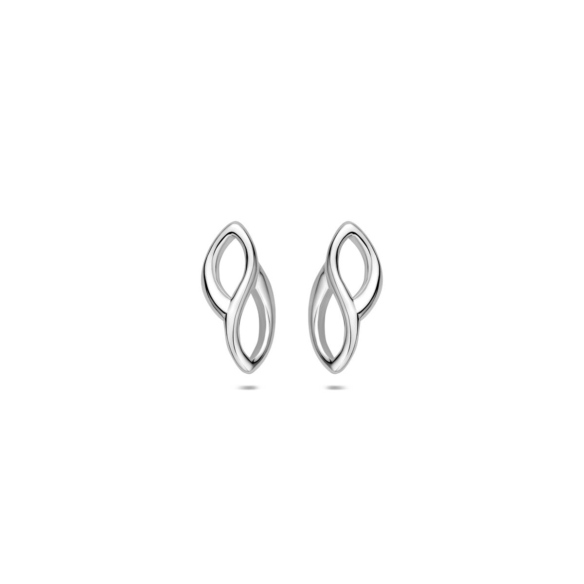 Gerhodineerd 925 zilveren oorknoppen met een afmeting van 12.5x6mm.