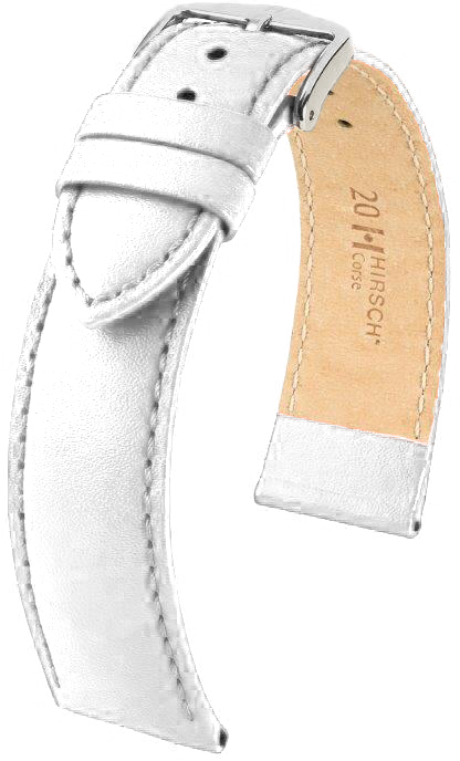 HIRSCH CORSE L NQR WHITE LEATHER FIBERS 22/20MM 03202000-2-22.
De specificaties zijn als volgt:
Bandbreedte: 22