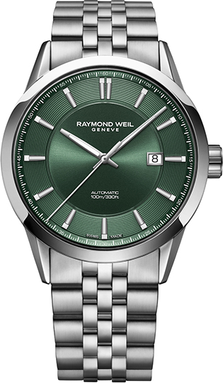 Dit is een horloge van het merk Raymond Weil gemaakt voor heren.
De specificaties zijn als volgt:
Kastmaat: 42 mm
Waterdichtheid: 10 ATM / 100 Meter / 330 Feet
Dit horloge heeft de volgende functies/eigenschappen:
Datumaanduiding