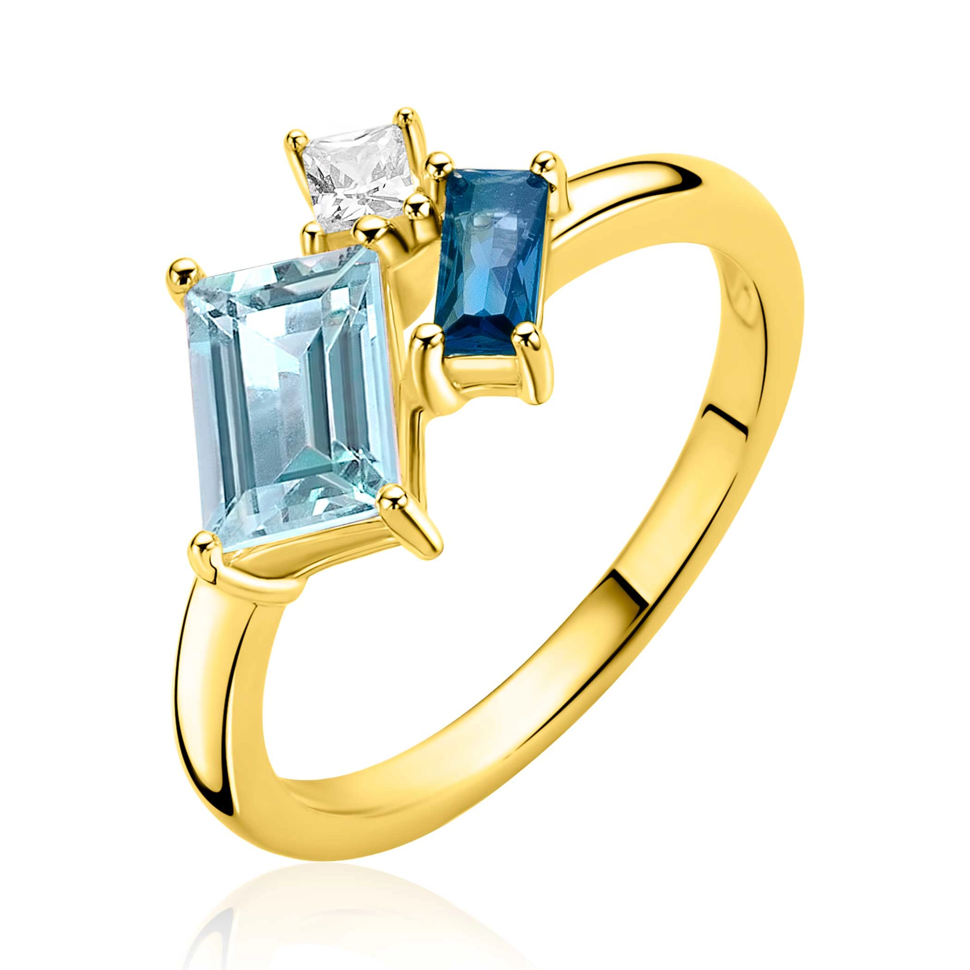 Ring gg.verg.baq.lichtblauw/blauw/zirc.58