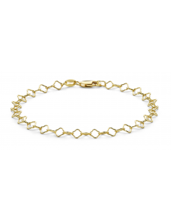 Luxe 14 karaat Mori Gold Filt&eacute;&reg; sieraad - Model Klaver schakel, 4,2mm breed - Duurzaam, stijlvol en comfortabel Ontdek de perfecte balans tussen luxe en dagelijks draagcomfort met Mori Gold Filt&eacute;&reg;. Elk sieraad is vervaardigd met een buitenlaag van &eacute;cht 14 karaat goud, naadloos verbonden met een speciaal ontwikkelde Auracore&reg; kern - een hoogwaardige legering die zorgt voor stevigheid en langdurige glans. Dankzij de massieve kern voelt het sieraad als massief goud en is het nagenoeg ongevoelig voor deuken - ideaal voor intensief dagelijks gebruik. - Duurzaam & slijtvast - Luxe en tijdloze afwerking - Voelt als massief, zonder het gewicht of de prijs - Ontwikkeld voor langdurig draagplezier Mori Gold Filt&eacute;&reg; - vakmanschap uit Nederland, ontworpen voor elke dag.
