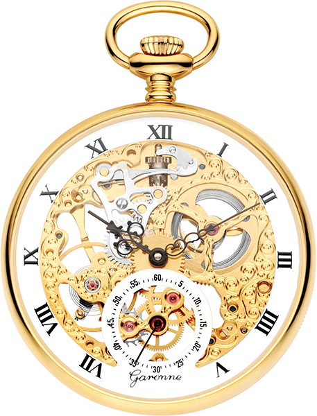 Dit is een  mechanisch zakhorloge van het merk Garonne.
