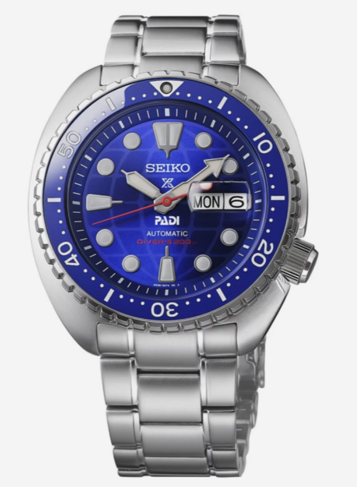 Seiko Prospex heren pols horloge Automaat staal met stalen band uit de gelimiteerde Padi Diver Collectie. 20 ATM waterdicht. wordt geleverd met een extra rubberen sportband.