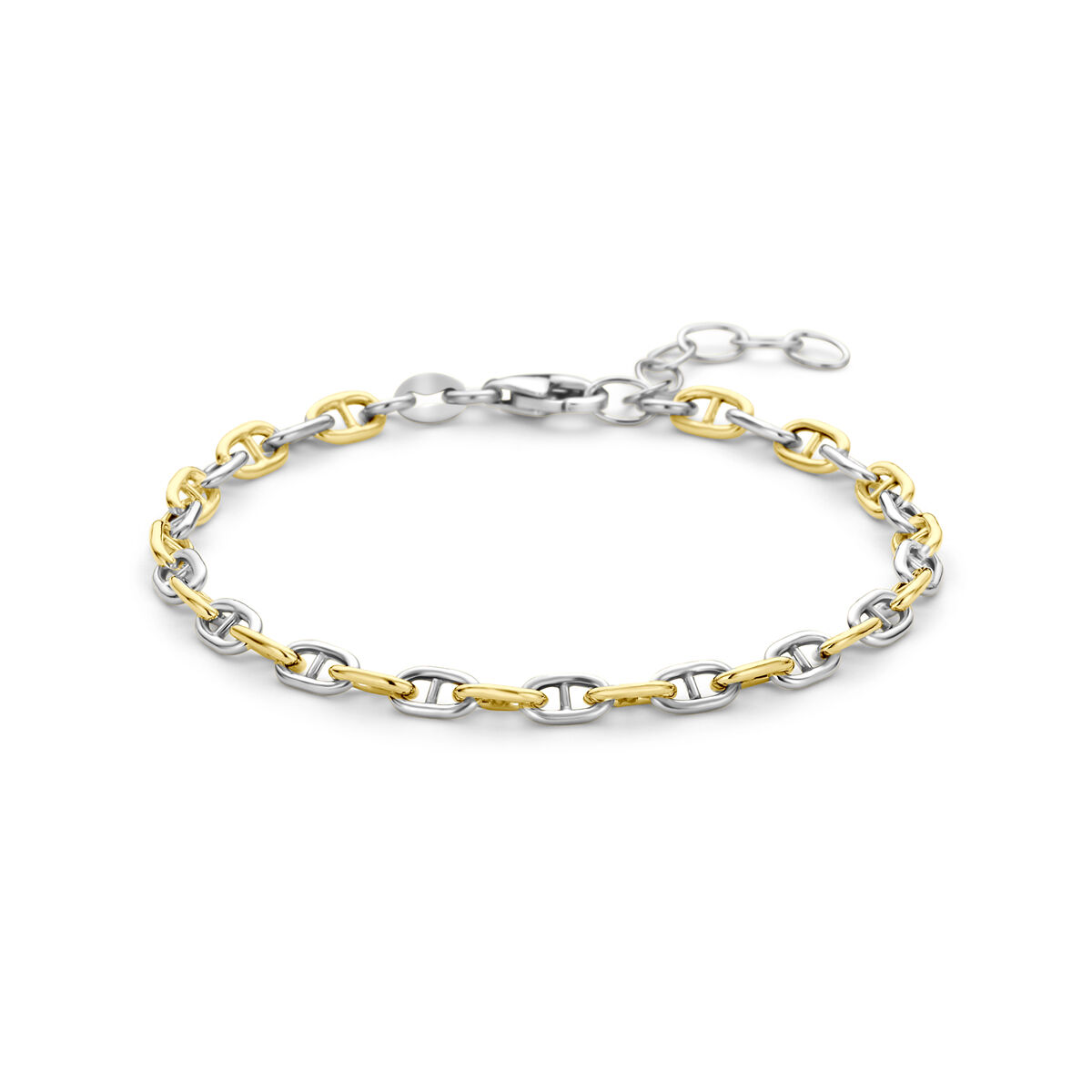 22.00503 zilver met 3 micron plated armband 16-19cm