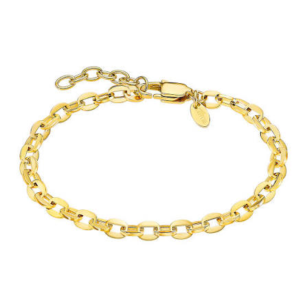 De armband is in staal en verguld, het zijn losse open schakels 