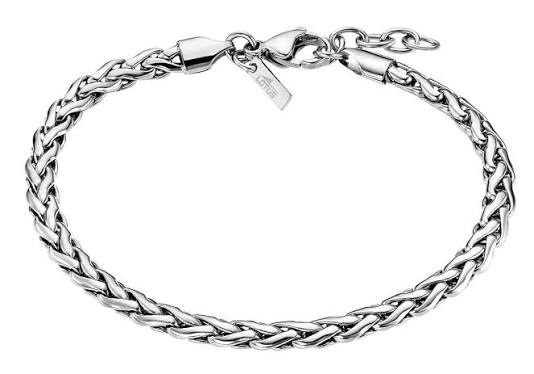 De armband is in staal