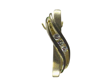 Halsschmuck Ref.-Nr.: 31-03066-0 585/- Gold, gelb 3 Diamant Wesselton kleine Einschl&uuml;sse Brillantschliff 0.12ct. 