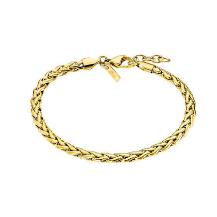 De armband is in staal verguld