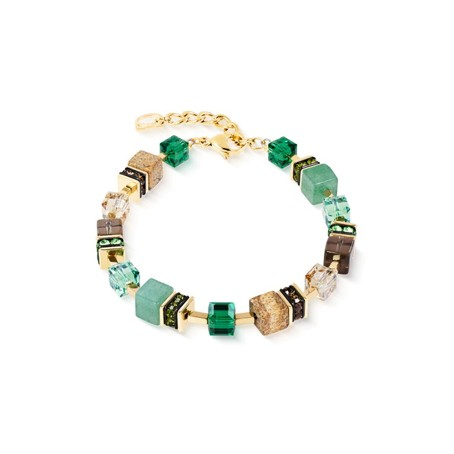 Zonnig, licht en vol straling &ndash; de GeoCUBE&reg; Precious Statement armband gouden bron combineert warme Swarovski-kristallen&reg;, edelsteenblokjes en gouden details om een sieraad te cre&euml;ren dat elegantie en levensvreugde uitstraalt. Ideaal voor iedereen die met kleur en licht wil spelen.

