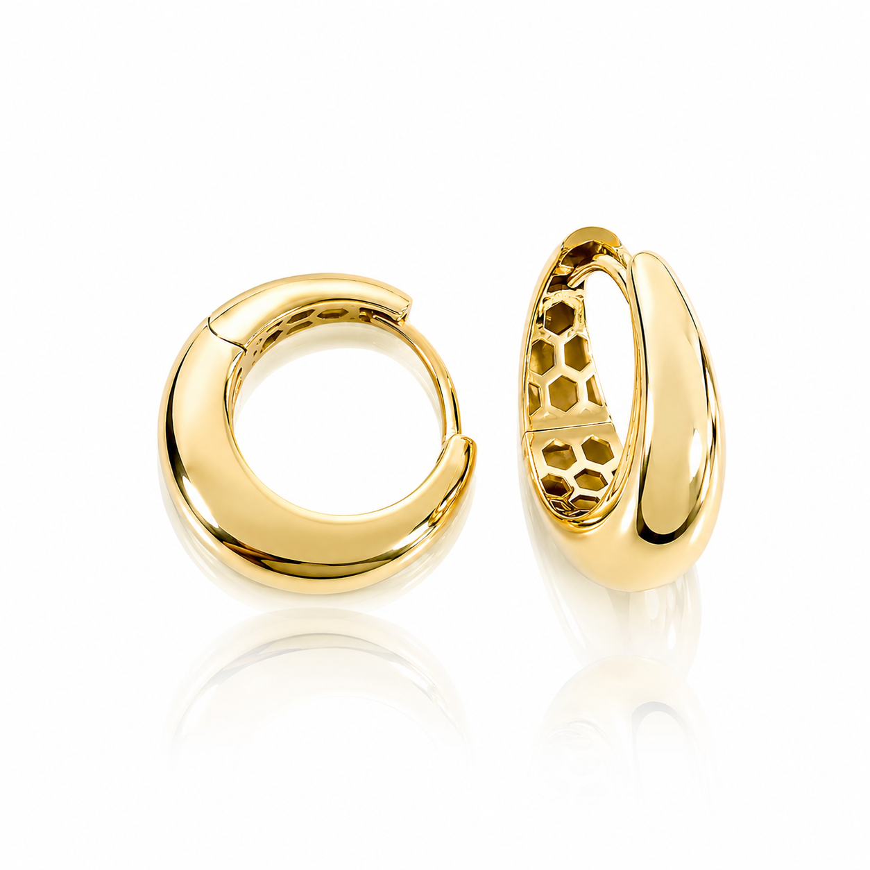 Monzario oorringen 16.9 mm 14 karaat geelgoud | 1729-O