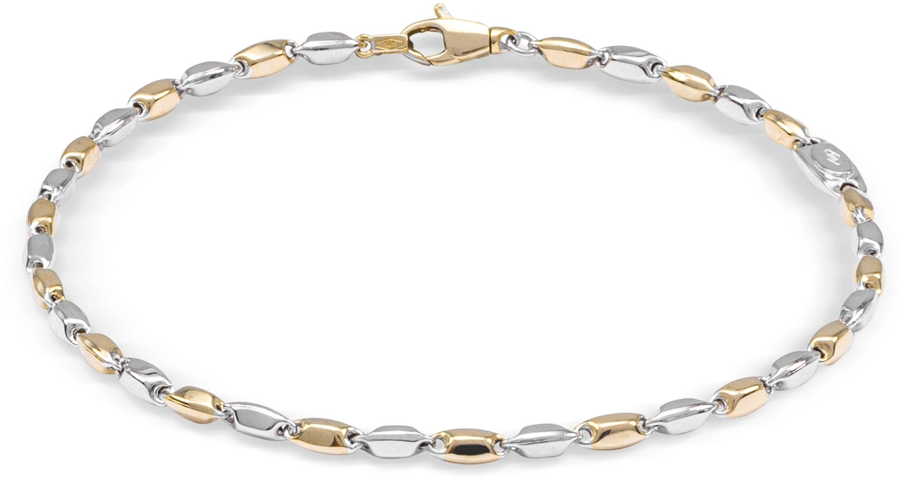 Monzario Fantasie armband bicolor 2.5 mm 14 karaat | 839-A