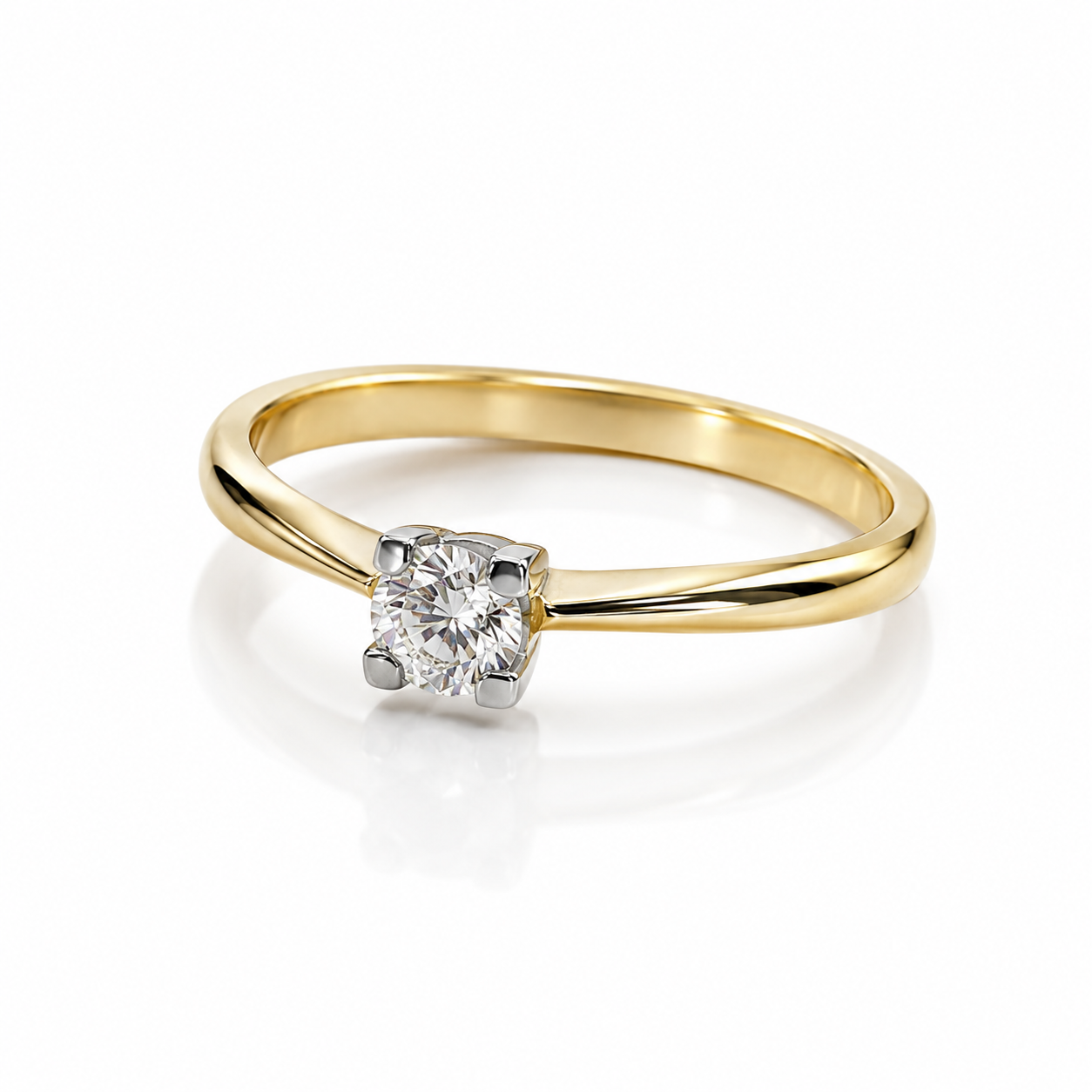 Bicolor ring 0.20crt H/VS Maat 55 | 32-5287
