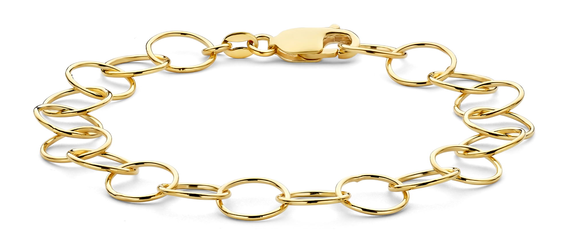 Luxe 14 karaat Mori Gold Filt&eacute;&reg; sieraad - Model Ronde, Cirkel schakels 10,4mm breed - Duurzaam, stijlvol en comfortabel Ontdek de perfecte balans tussen luxe en dagelijks draagcomfort met Mori Gold Filt&eacute;&reg;. Elk sieraad is vervaardigd met een buitenlaag van &eacute;cht 14 karaat goud, naadloos verbonden met een speciaal ontwikkelde Auracore&reg; kern - een hoogwaardige legering die zorgt voor stevigheid en langdurige glans. Dankzij de massieve kern voelt het sieraad als massief goud en is het nagenoeg ongevoelig voor deuken - ideaal voor intensief dagelijks gebruik. - Duurzaam & slijtvast - Luxe en tijdloze afwerking - Voelt als massief, zonder het gewicht of de prijs - Ontwikkeld voor langdurig draagplezier Mori Gold Filt&eacute;&reg; - vakmanschap uit Nederland, ontworpen voor elke dag.
