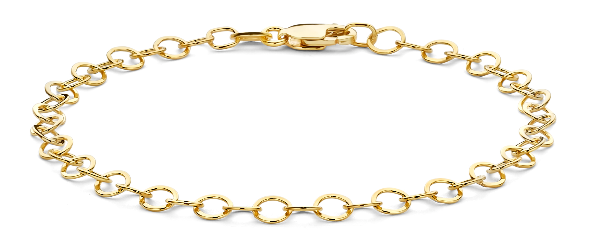 Luxe 14 karaat Mori Gold Filt&eacute;&reg; sieraad - Model Platte buis, Circel schakel, 4,6mm breed - Duurzaam, stijlvol en comfortabel Ontdek de perfecte balans tussen luxe en dagelijks draagcomfort met Mori Gold Filt&eacute;&reg;. Elk sieraad is vervaardigd met een buitenlaag van &eacute;cht 14 karaat goud, naadloos verbonden met een speciaal ontwikkelde Auracore&reg; kern - een hoogwaardige legering die zorgt voor stevigheid en langdurige glans. Dankzij de massieve kern voelt het sieraad als massief goud en is het nagenoeg ongevoelig voor deuken - ideaal voor intensief dagelijks gebruik. - Duurzaam & slijtvast - Luxe en tijdloze afwerking - Voelt als massief, zonder het gewicht of de prijs - Ontwikkeld voor langdurig draagplezier Mori Gold Filt&eacute;&reg; - vakmanschap uit Nederland, ontworpen voor elke dag.