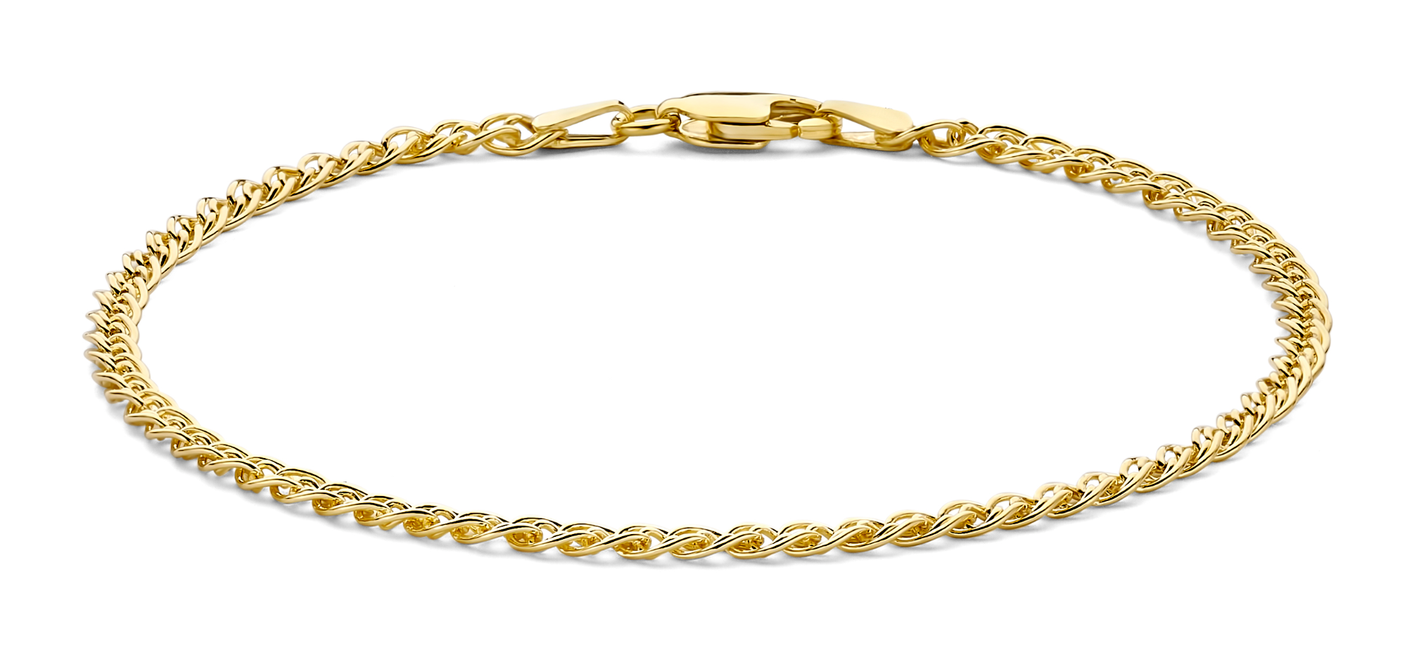 Luxe 14 karaat Mori Gold Filt&eacute;&reg; sieraad - Model Grootmoeder schakel, 3,0mm breed - Duurzaam, stijlvol en comfortabel Ontdek de perfecte balans tussen luxe en dagelijks draagcomfort met Mori Gold Filt&eacute;&reg;. Elk sieraad is vervaardigd met een buitenlaag van &eacute;cht 14 karaat goud, naadloos verbonden met een speciaal ontwikkelde Auracore&reg; kern - een hoogwaardige legering die zorgt voor stevigheid en langdurige glans. Dankzij de massieve kern voelt het sieraad als massief goud en is het nagenoeg ongevoelig voor deuken - ideaal voor intensief dagelijks gebruik. - Duurzaam & slijtvast - Luxe en tijdloze afwerking - Voelt als massief, zonder het gewicht of de prijs - Ontwikkeld voor langdurig draagplezier Mori Gold Filt&eacute;&reg; - vakmanschap uit Nederland, ontworpen voor elke dag.