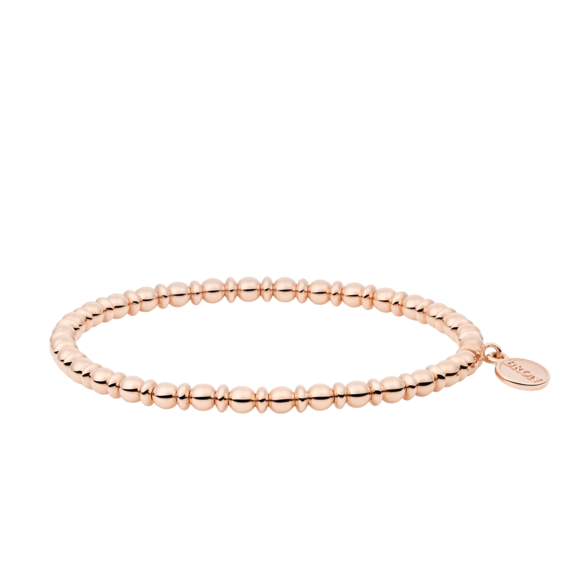 Eindeloos (want zonder sluiting), dat zijn onze Reflex armbanden. De gouden elementjes wisselen elkaar af in vorm.