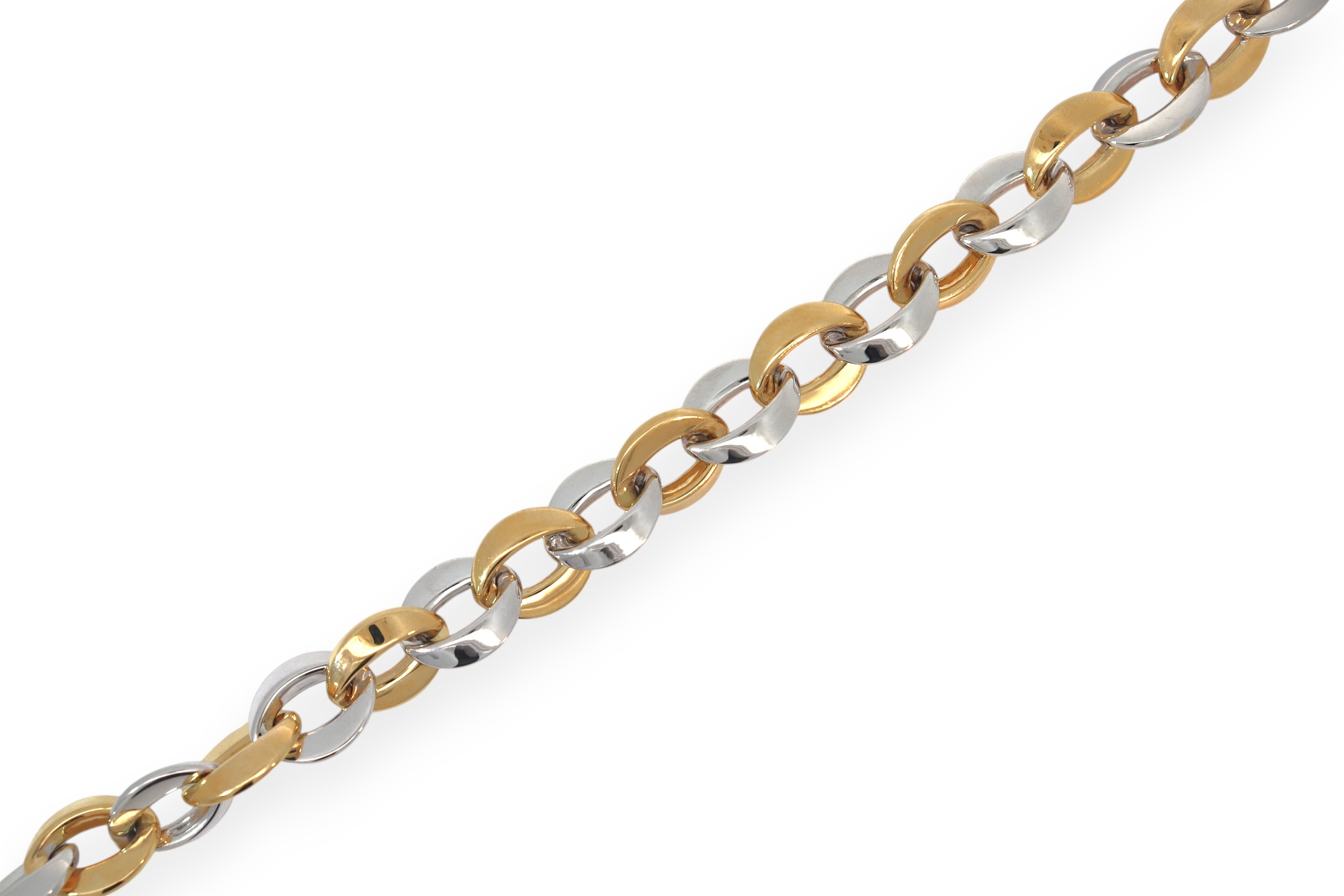 Strak, stijlvol en moeiteloos te combineren. Deze bicolor armband brengt geel- en witgoud samen in een eigentijds design dat bij elke look past. Een tijdloos sieraad voor elke dag.