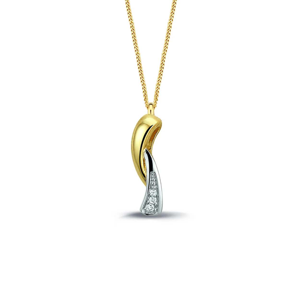 Bernstein 194.948.20 gouden Bi Color Hanger met 0.02 ct