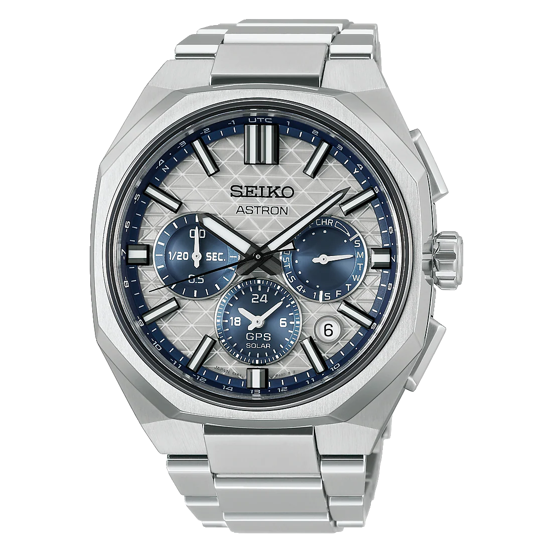 De Seiko Astron 145th Anniversary Limited Edition - HAB004J1 is een luxe titanium polshorloge met een grijs gestreepte wijzerplaat. Het heeft GPS-solaarbeweging, een saffierglas en is antiallergisch en nikkelvrij. Waterbestendig tot 10 bar met een zilverkleurige band. Ideaal voor dagelijks gebruik of speciale gelegenheden. Draag met formele of zakelijke kleding voor een stijlvolle uitstraling.