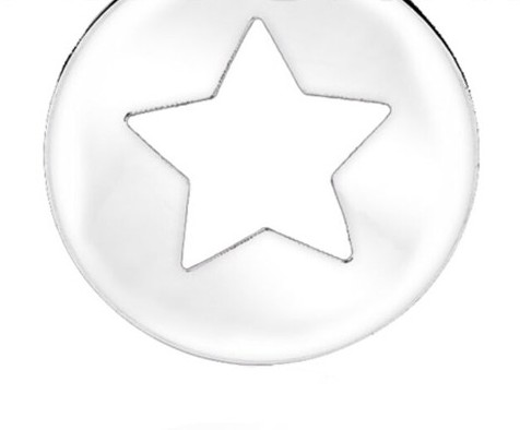 Zinzi zilveren hanger met ster, 3.5cm.